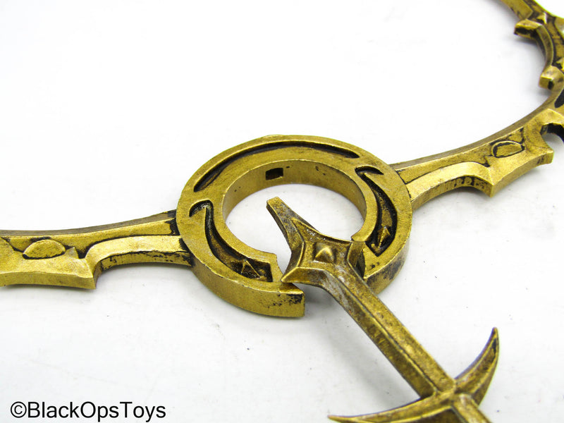 Load image into Gallery viewer, God Of The Underworld Anubis - Metal Gold Like Scales w/Heart &amp; Feather
