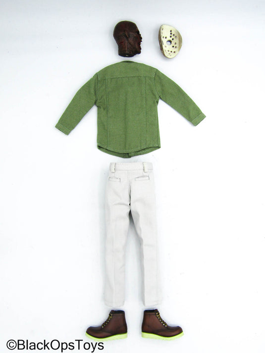 Friday The 13th - Jason Uniform Set w/Shoes, Head Sculpt & Mask