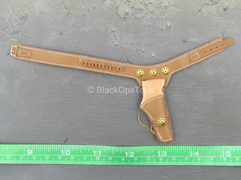 Load image into Gallery viewer, Western Set - Russet Brown Holster w/Brass Like Conchos
