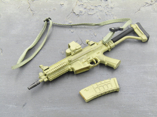 GI JOE - General Hawk - Tan Assault Rifle w/Folding Stock