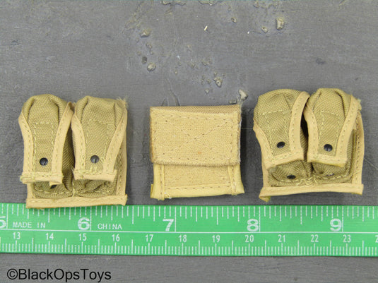 Tan MOLLE M4 Magazine Pouch Set w/Admin Pouch