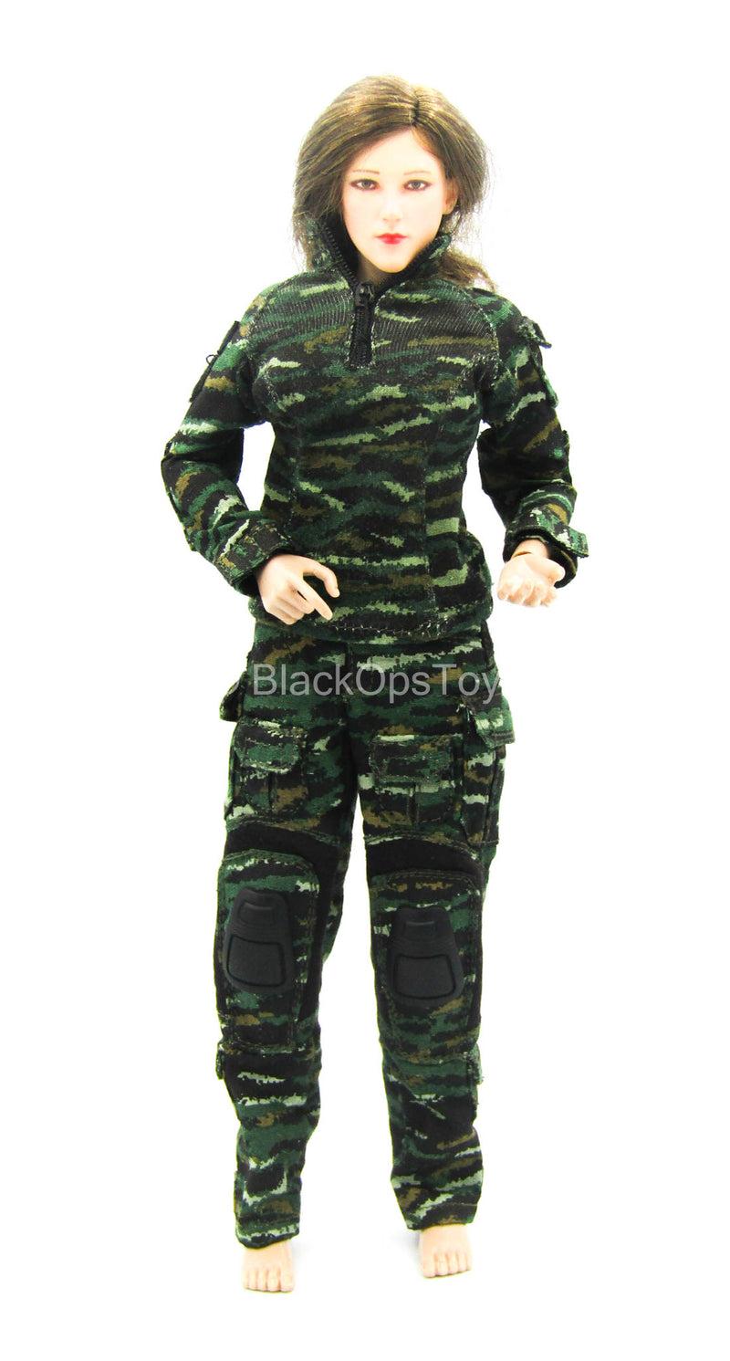 Load image into Gallery viewer, Snow Leopard Commando Unit - Chinese PLA Tiger Stripe Uniform Set
