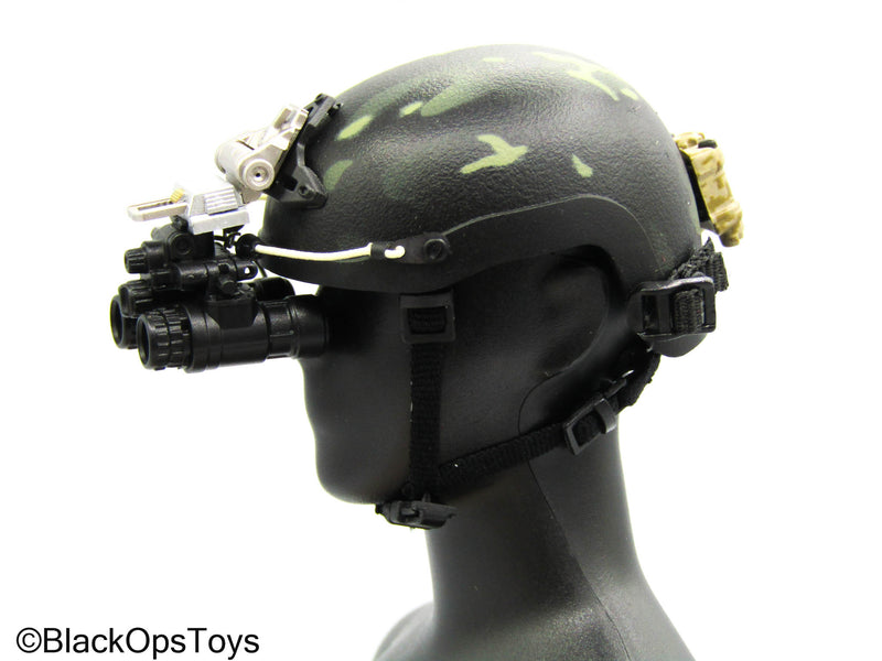 Load image into Gallery viewer, Veteran Tactical Instructor - Black Multicam Helmet w/NVG Set
