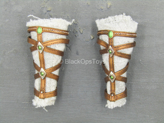 Anubis - Weathered White Ankle Wraps