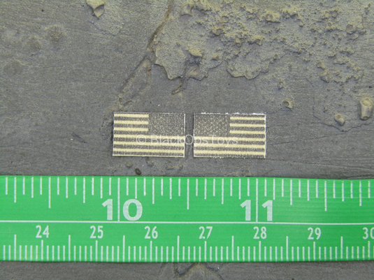 Black & White American Flag Patch (x2)