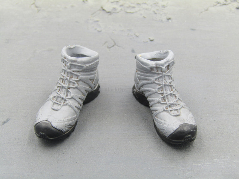 Load image into Gallery viewer, Robot Tech Sergeant John Reese Grey Combat Boots Peg Type
