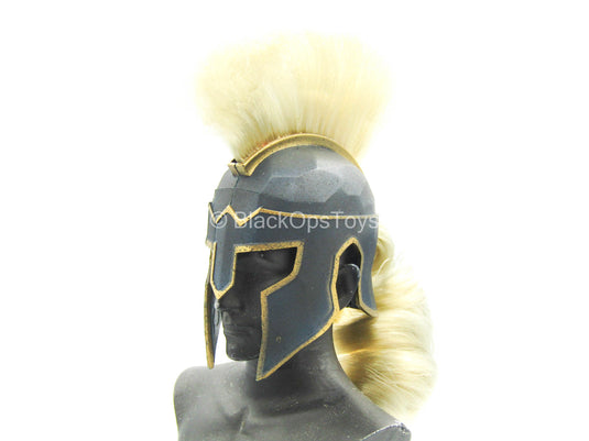 Ares: God of War - Blue Trojan Helmet w/Ponytail Detail