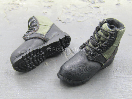 Halloween Killer - Black & Green Female Boots (Foot Type)