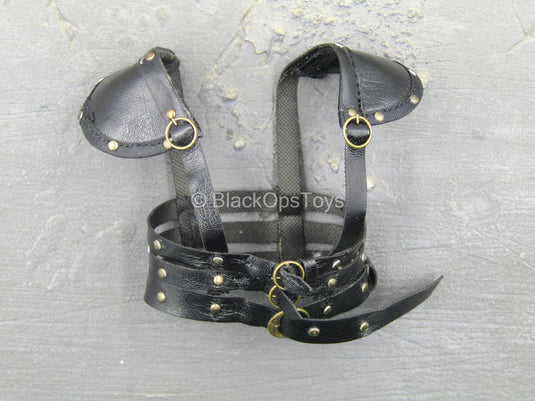 Lady Scissorhands - Black Leather Like Corset