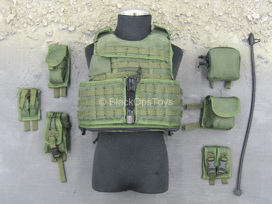 U.S. Army 1st SFOD-D - OD Green Plate Carrier w/Pouch Set