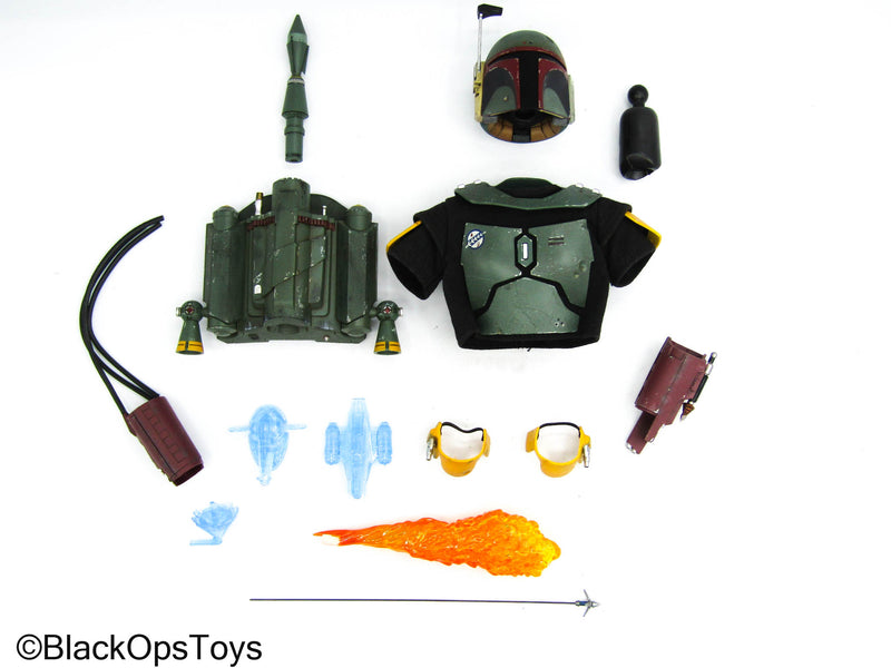 Load image into Gallery viewer, Star Wars Boba Fett Repaint - Full Green Armor Set w/Jetpack &amp; Gauntlets
