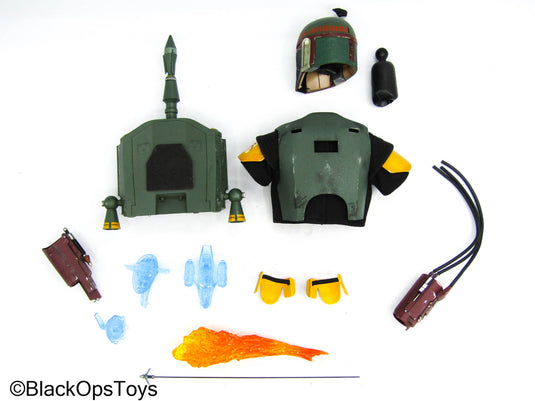Star Wars Boba Fett Repaint - Full Green Armor Set w/Jetpack & Gauntlets