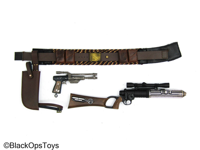 Load image into Gallery viewer, Star Wars Boba Fett Repaint - Brown Belt w/Pistol &amp; Blaster Rifle
