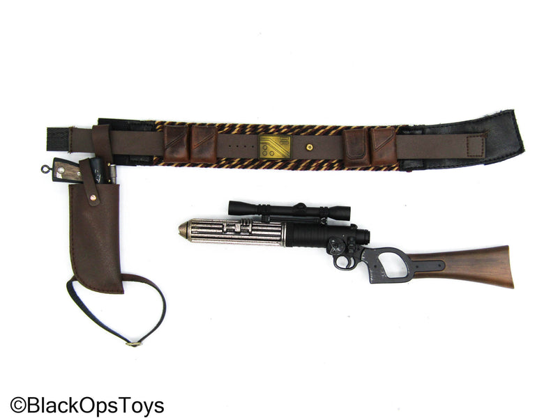 Load image into Gallery viewer, Star Wars Boba Fett Repaint - Brown Belt w/Pistol &amp; Blaster Rifle
