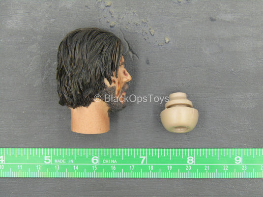 John Wick - Bloody Male Head Sculpt In Keanu Reeves Likeness