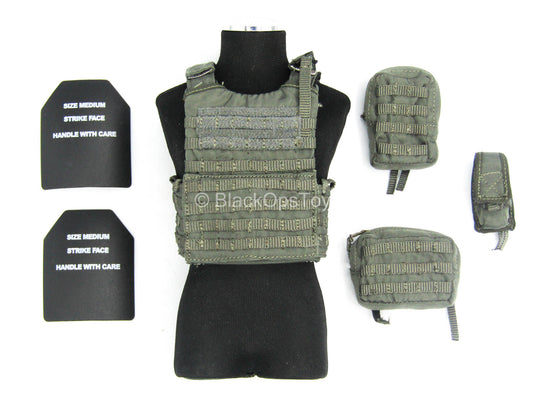 HKP CTRU - Wolf Grey Plate Carrier w/Pouch Set & Strike Plates