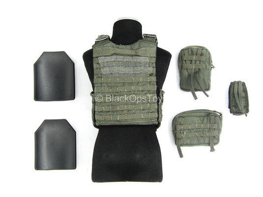 HKP CTRU - Wolf Grey Plate Carrier w/Pouch Set & Strike Plates