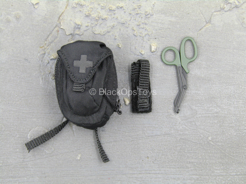Load image into Gallery viewer, HKP CTRU - Black MOLLE IFAK Pouch w/Medical Shears
