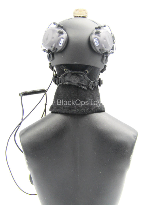 HKP CTRU - Black Complete Helmet Set w/Headset, Balaclava, & Goggles