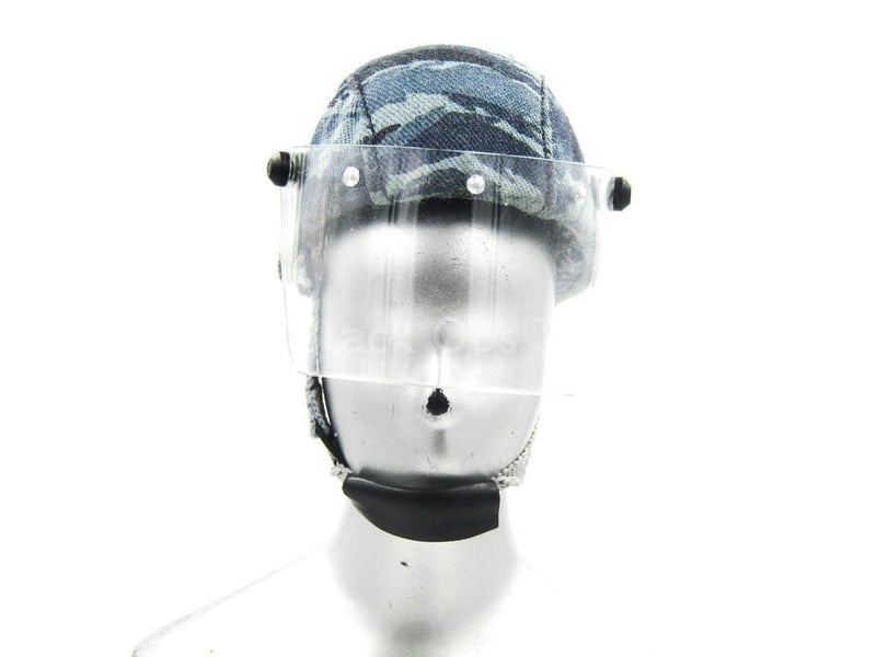 Load image into Gallery viewer, Russian MVD - Falcon - Blue OMON Camo Riot Helmet
