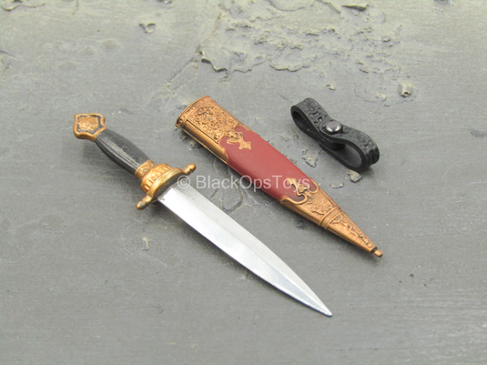 Henry VIII Red Dragon Ver. - Metal Dagger w/Red Sheath