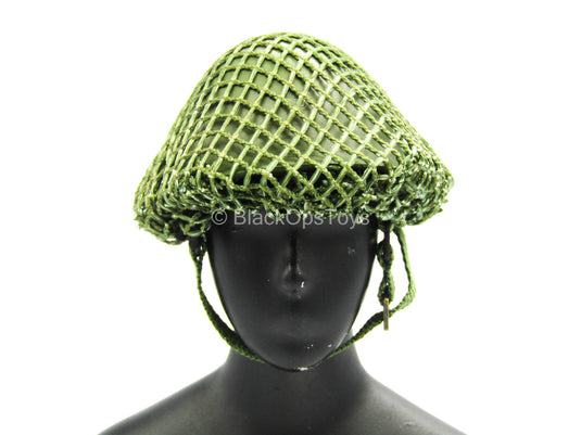 Sino-Vietnamese War - Green Helmet w/Netting & Ghillie Material