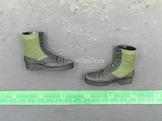 Vietnam USMC Force Recon  - Black & Green Boots (Foot Type)