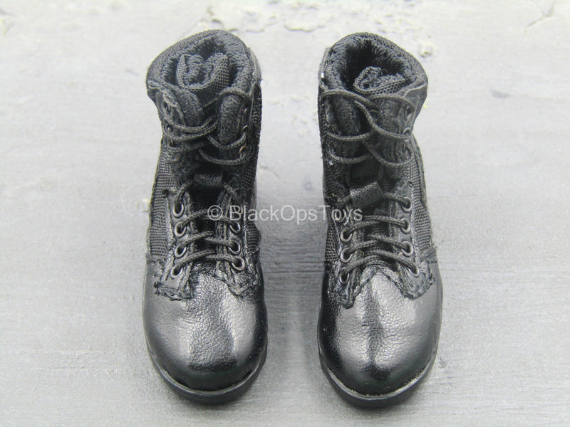 Load image into Gallery viewer, SWAT Blue Steel Commandos - Black Combat Boots (Foot Type)
