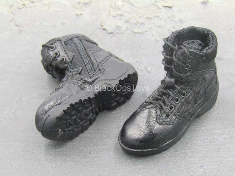 Load image into Gallery viewer, SWAT Blue Steel Commandos - Black Combat Boots (Foot Type)
