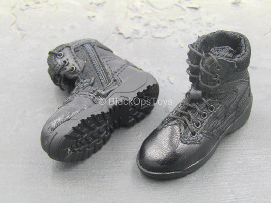 SWAT Blue Steel Commandos - Black Combat Boots (Foot Type)