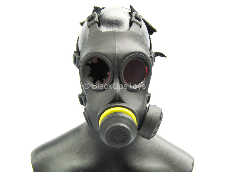 Load image into Gallery viewer, Grim Reaper - Black Gas Mask w/Broken Lens
