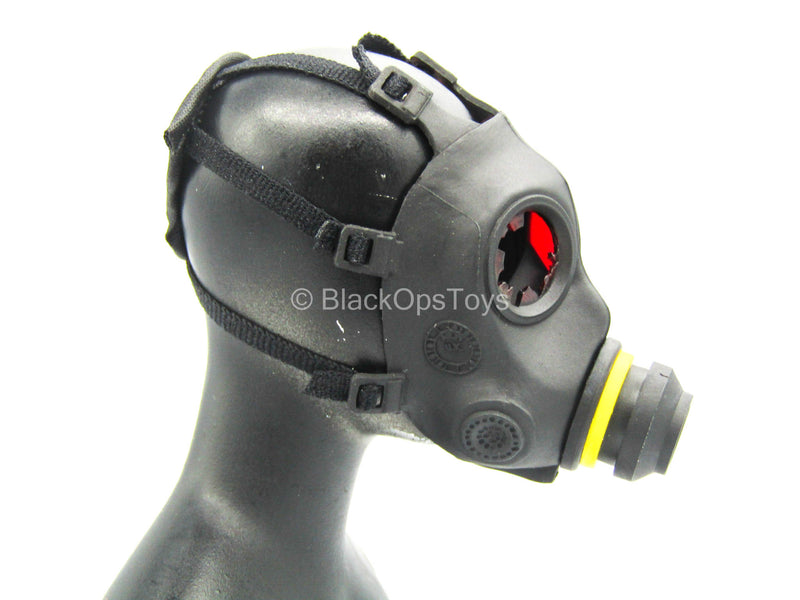 Load image into Gallery viewer, Grim Reaper - Black Gas Mask w/Broken Lens
