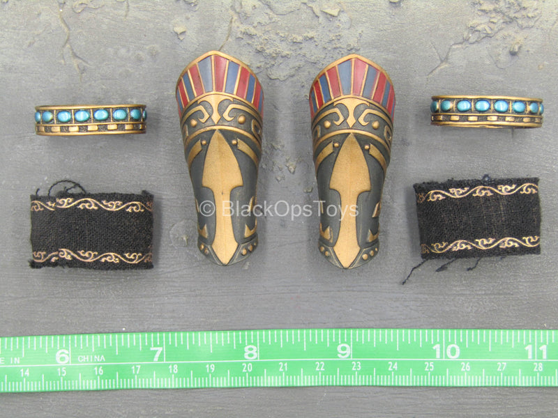 Load image into Gallery viewer, Horus Guardian of Pharaoh - Golden - Forearm Armor w/Armbands
