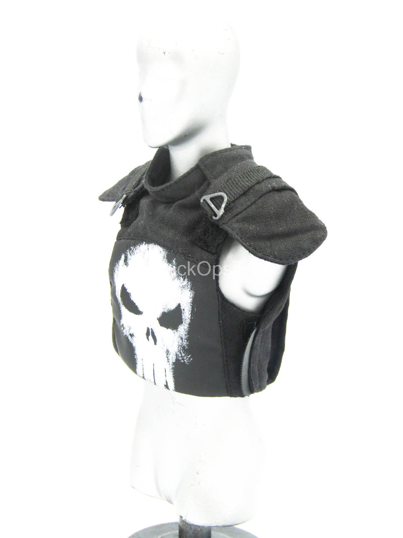 Load image into Gallery viewer, The Punisher - Black Combat Vest w/Skull Detail
