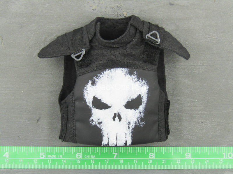 Load image into Gallery viewer, The Punisher - Black Combat Vest w/Skull Detail
