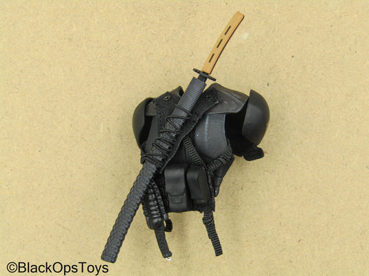 1/12 - G.I. Joe Snake Eyes - Black Chest Armor w/Katana & Knife