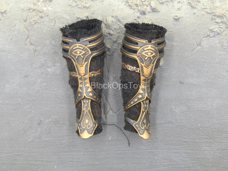 Load image into Gallery viewer, Horus Guardian of Pharaoh - Golden - Shin Guards
