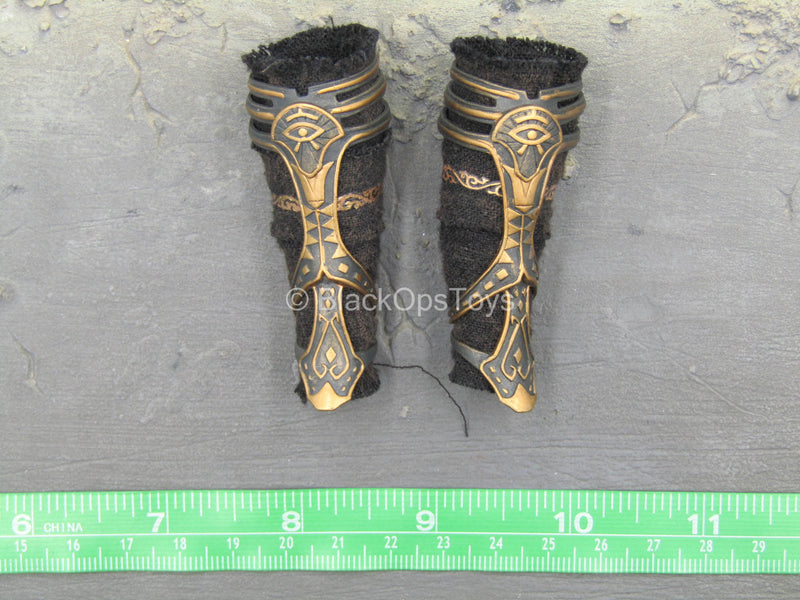 Load image into Gallery viewer, Horus Guardian of Pharaoh - Golden - Shin Guards

