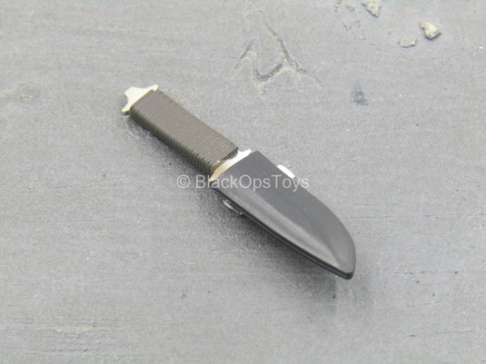 The Punisher - Metal Black Short Combat Knife w/Sheath