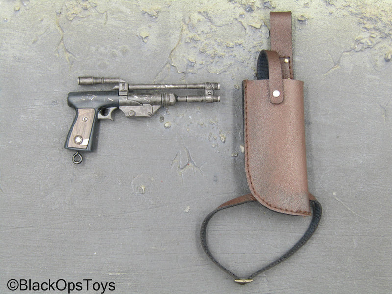 Load image into Gallery viewer, Star Wars Boba Fett - Blaster Pistol w/Leather Like Drop Leg Holster
