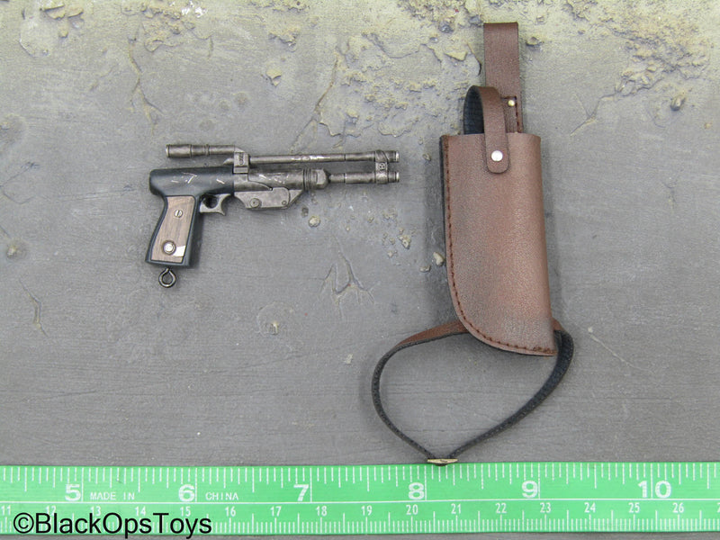 Load image into Gallery viewer, Star Wars Boba Fett - Blaster Pistol w/Leather Like Drop Leg Holster
