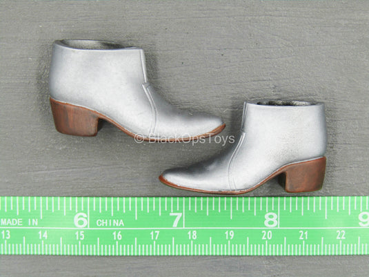 Silver High Heel Shoes (Foot Type)