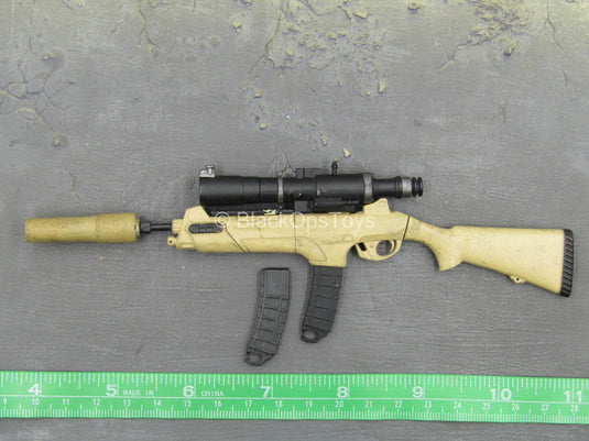 Weapons Collection - Tan DMR Rifle w/Suppressor