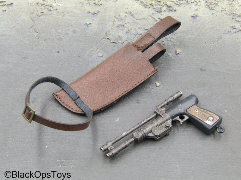 Load image into Gallery viewer, Star Wars Boba Fett - Blaster Pistol w/Leather Like Drop Leg Holster
