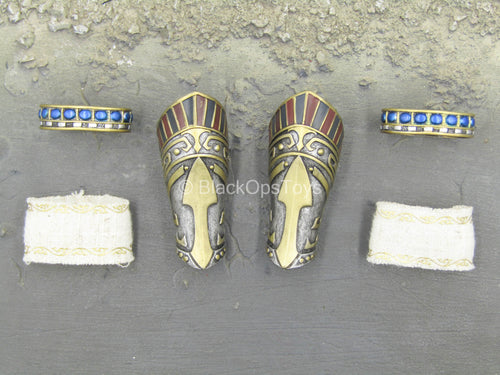 Horus Guardian of Pharaoh - Silver - Forearm Armor w/Armbands