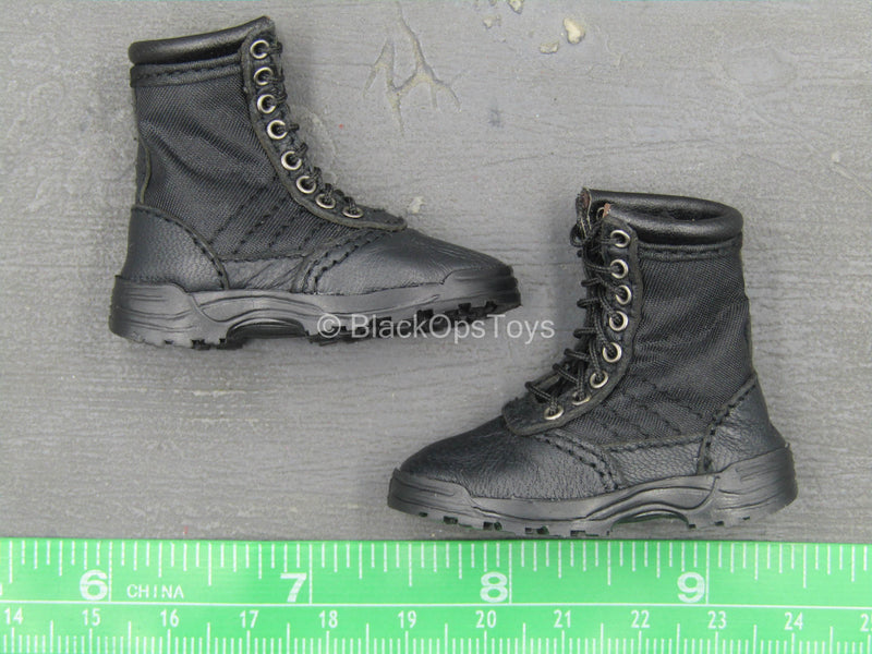 Load image into Gallery viewer, Tony Stark SHIELD Disguise - Black Combat Boots (Foot Type)

