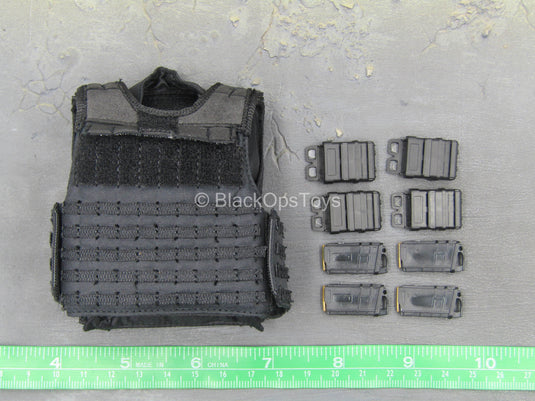 Tony Stark SHIELD Disguise - Black MOLLE Vest w/7.62 Fast Mag Holsters