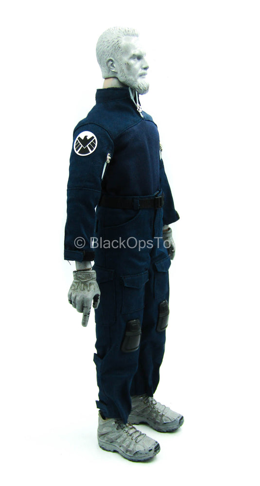 Tony Stark SHIELD Disguise - Blue SHIELD Uniform Set