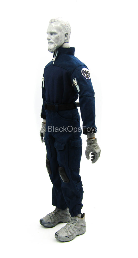 Tony Stark SHIELD Disguise - Blue SHIELD Uniform Set