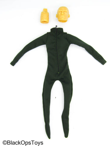 Custom - Super Hero Head Sculpt w/Green Bodysuit